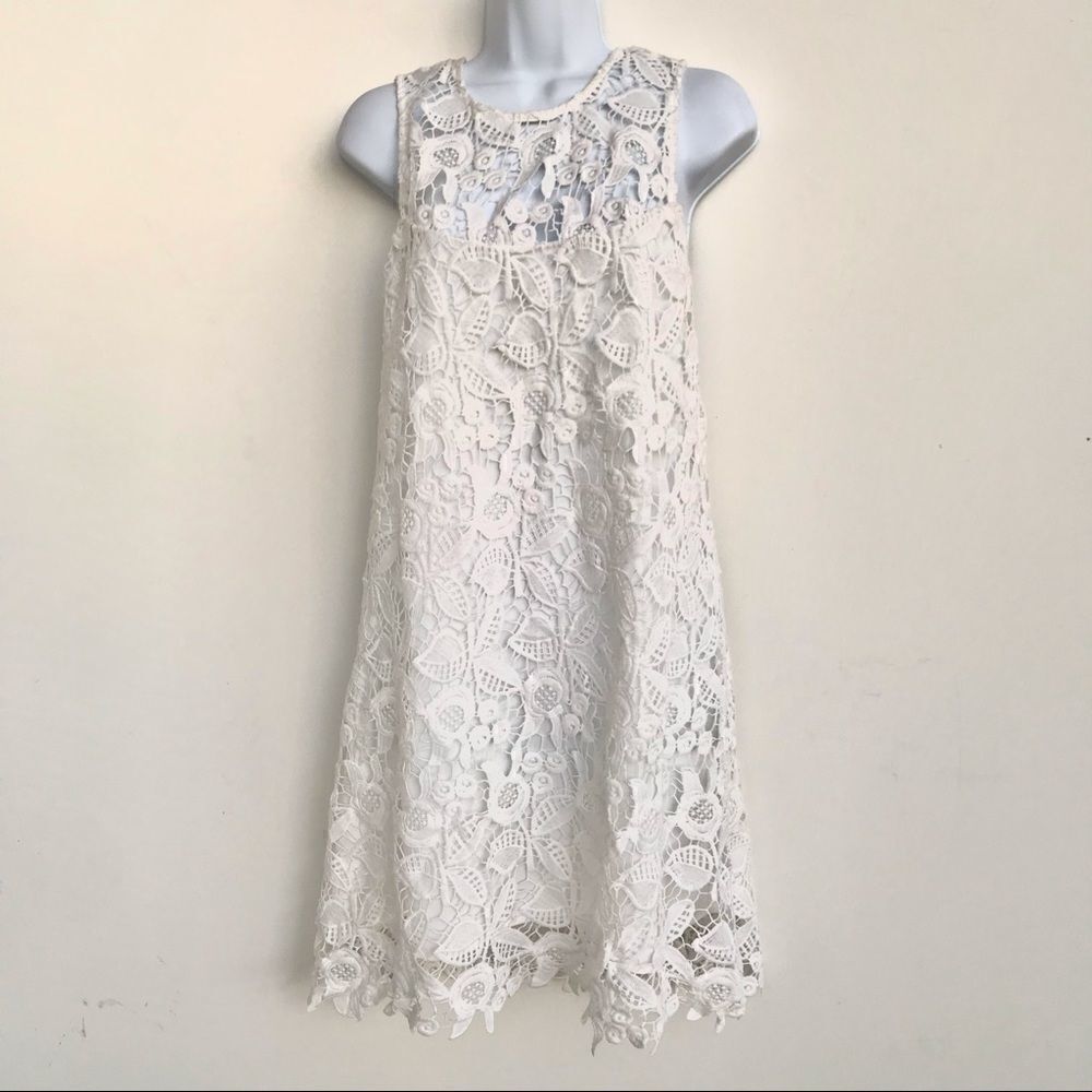 NWT WAYF White Lace dress size L